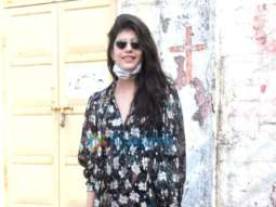 Photos: Sanjana Sanghi spotted outside the sets of a comedy show to promote her new single