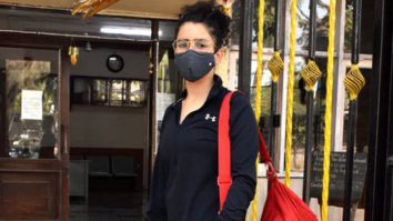 Sanya Malhotra spotted at a gym in Santacruz