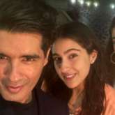 Sara Ali Khan and Ananya Panday pose happily with Manish Malhotra at Karan Johar’s house party