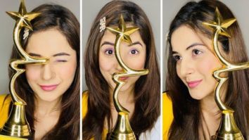 Shehnaaz Gill keeps it fresh with pop of colour as he receives special award from fans