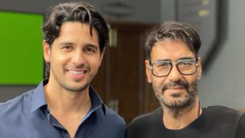 Sidharth Malhotra meets Ajay Devgn on the sets of Mayday