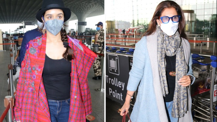 Spotted – Shraddha Kapoor and Dimple Kapadia at Airport