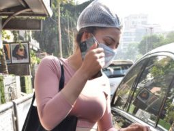 Urvashi Rautela tries to hide from the paparazzi as we spotted her at Juhu