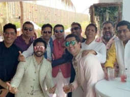 Varun Dhawan strikes a pose with his groomsmen ahead of his wedding with Natasha Dalal
