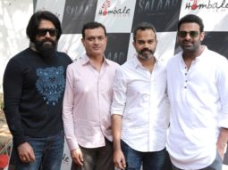 Salaar: Prabhas and Yash strike a pose at the grand launch event of the film