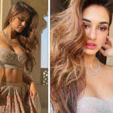 Disha Patani’s ivory with hues of pink embroidered Falguni Shane Peacock lehenga is a dreamy wedding outfit (1)