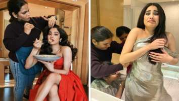 Janhvi Kapoor goes from looking a glam diva to struggling to fit in an outfit