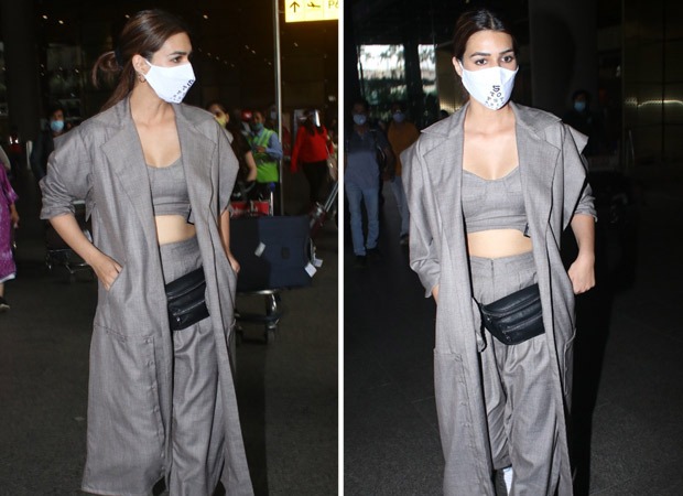 Kriti Sanon mixes power dressing with comfort at the airport as she wraps up first schedule of Bachchan Pandey