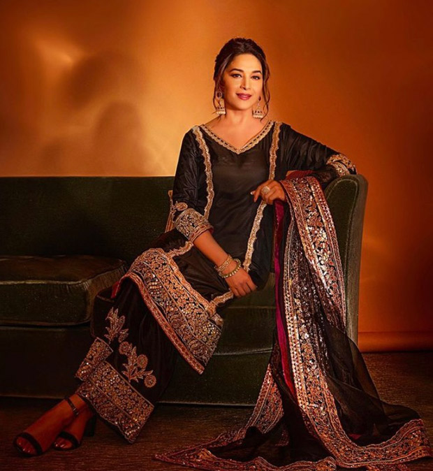 Madhuri Dixit exudes royalty in shades of black Manish Malhotra attire for Dance Deewane