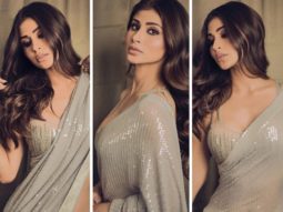Mouni Roy is epitome of gorgeous in a silver sequin Manish Malhotra saree