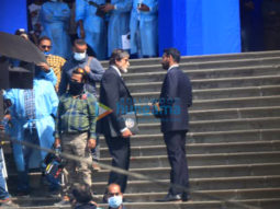 Photos: Amitabh Bachchan and Ajay Devgn spotted shooting in town