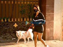Photos: Malaika Arora snapped with her pet in Bandra
