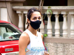 Photos: Malaika Arora spotted with her pet for morning walk