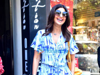 Photos: Shilpa Shetty and family spotted at Bastian