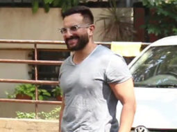 Saif Ali Khan with son Taimur Ali Khan spotted outside his residence in Bandra
