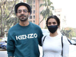 Sanya Malhotra and Aparshakti Khurana spotted at Juhu
