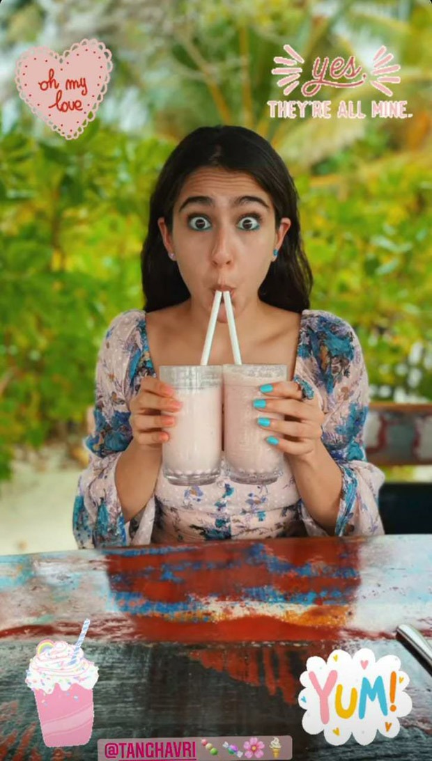 Sara Ali Khan and Ibrahim Ali Khan are double trouble whilst enjoying smoothies in Maldives 