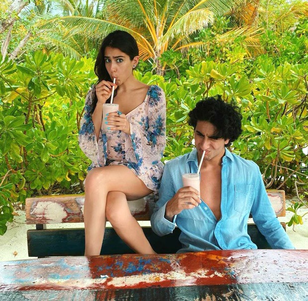 Sara Ali Khan and Ibrahim Ali Khan are double trouble whilst enjoying smoothies in Maldives 