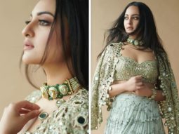 Sonakshi Sinha’s modern elegant skirt and pearl mirror jacket from Arpita Mehta’s collection is worth over Rs. 1.54 lakhs