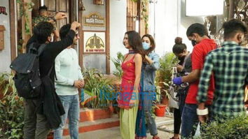 On The Sets Of The Movie Suswagatam Khushamadeed