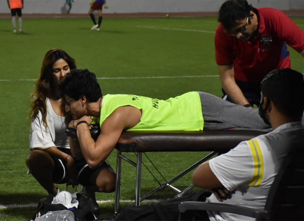 Tiger Shroff gets injured during a football match, ladylove Disha Patani stays by his side