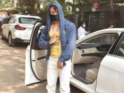 Tiger Shroff spotted at a dubbing studio in Juhu