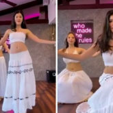 Shanaya Kapoor belly dances to Play Date song; steals Suhana Khan's skirt for video