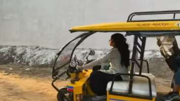 Janhvi Kapoor enjoys driving an electric rickshaw on the sets of Good Luck Jerry, watch video