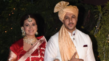 PICS: Dia Mirza and Vaibhav Rekhi pose for the paparazzi after their marriage ceremony