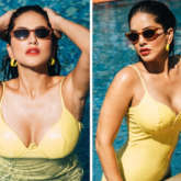 Sunny Leone sets the temperature soaring in yellow swimsuit 