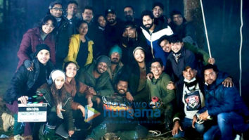 On the sets of the movie Bhediya