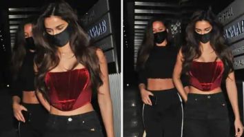 Disha Patani follows regencycore style from Bridgerton, steps out in maroon corset top for Tiger Shroff’s birthday dinner
