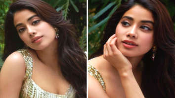 Janhvi Kapoor looks alluring in sexy sequinned blouse and ivory chiffon saree during Roohi promotions