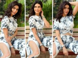 Karishma Tanna sports tie-dye athleisure wear with FILA disruptors and it is surely the comfy look you should opt for