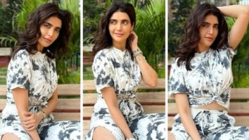 Karishma Tanna sports tie-dye athleisure wear with FILA disruptors and it is surely the comfy look you should opt for