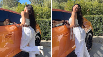 Kylie Jenner flaunts her summer wardrobe while striking a pose with her Lamborghini Urus worth over Rs. 3.10 crores