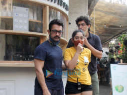 Photos: Aamir Khan, Ira Khan and Junaid Khan spotted in Bandra