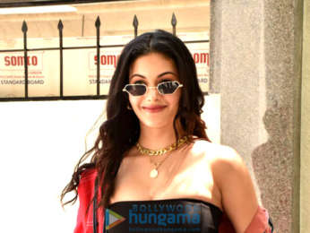 Photos: Amyra Dastur snapped during Koi Jaane Na promotions