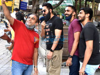 Photos: Ayushmann Khurrana snapped with wife Tahira Kashyap and kids in Bandra