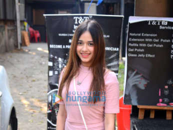 Photos: Jannat Zubair snapped at Tip & Toe nail spa in Juhu