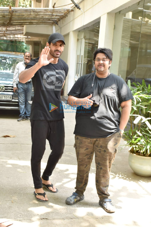 Photos: John Abraham and Milap Zaveri snapped at a dubbing studio in Juhu Photos: John Abraham and Milap Zaveri snapped at a dubbing studio in Juhu