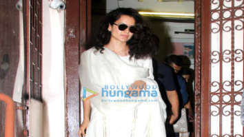 Photos: Kangana Ranaut spotted at a dubbing studio in Bandra