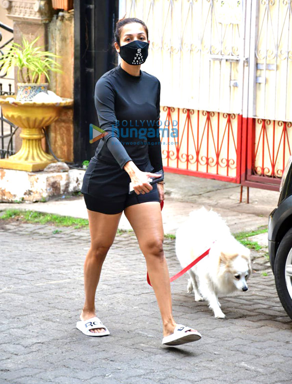 photos malaika arora spotted with her pet for morning walk 4 3