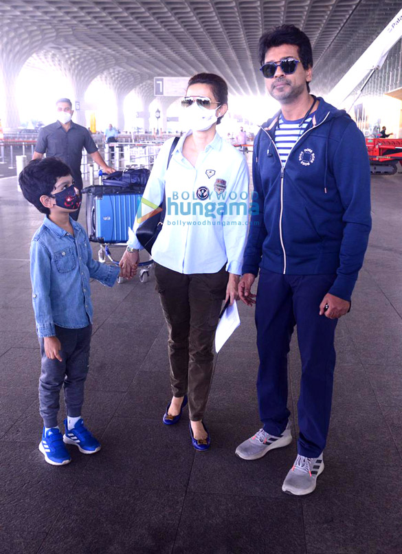 photos nimrat kaur poonam pandey nikhil dwivedi and anu malik snapped at the airport