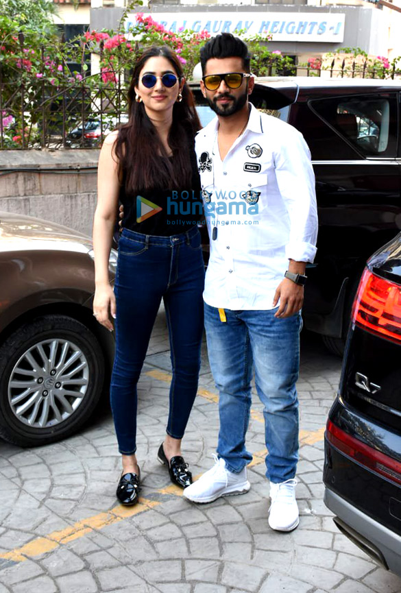 Photos: Rahul Vaidya with girlfriend Disha Parmar at Frames Production house