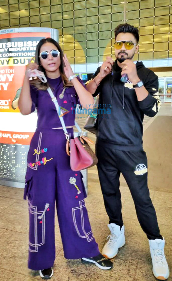 photos sunny deol hina khan rocky jaiswal and elnaaz norouzi snapped at the airport 2