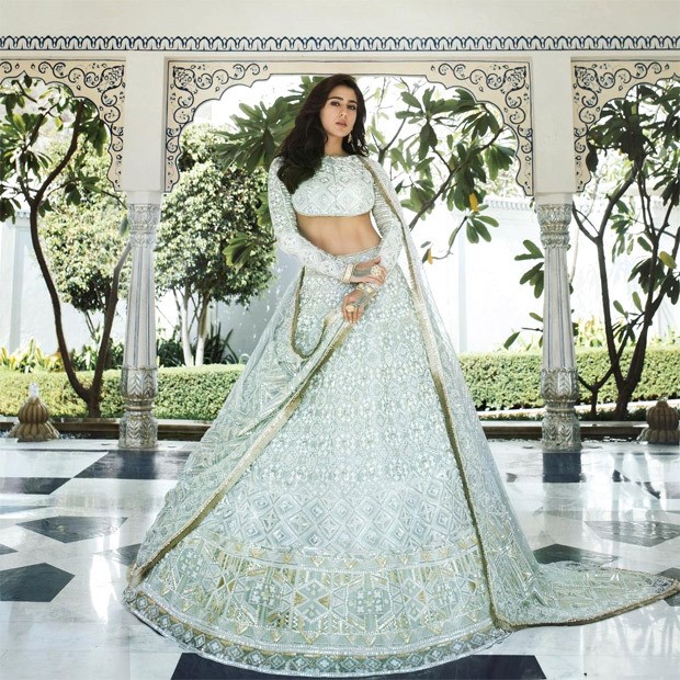 Sara Ali Khan embodies unmatchable elegance in icy mint backless blouse and lehenga from Manish Malhotra's Nooraniyat collection Sara Ali Khan embodies unmatchable elegance in icy mint backless blouse and lehenga from Manish Malhotra's Nooraniyat collection