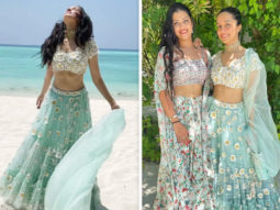 Shraddha Kapoor raises the oomph factor in blue custom-made embroidered lehenga for cousin Priyank Sharma’s haldi festivities
