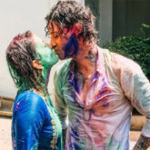 Sunny Leone and Daniel Webber share a colourful kiss and celebrate Holi with their kids