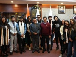 Team Bhediya meets the Chief Minister of Arunachal Pradesh ahead of their film schedule in the state